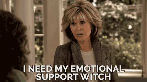 Grace And Frankie Emotional Support Witch GIF
