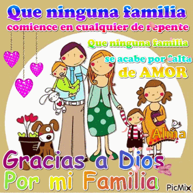 Gracias Dios Familia GIF
