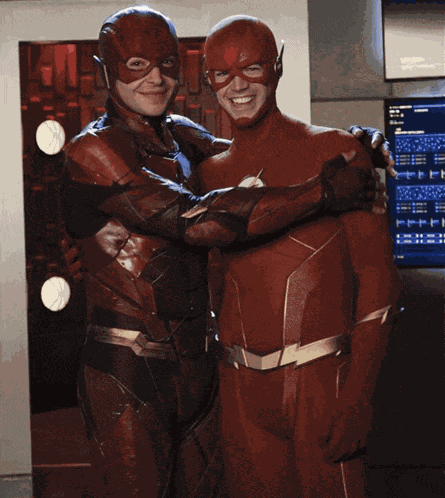 Grant Gustin Ezra Miller GIF