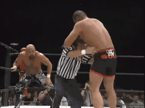 Great Muta Shining Wizard GIF