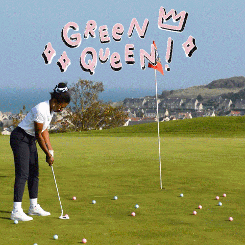 Green Queen Golf Girl GIF