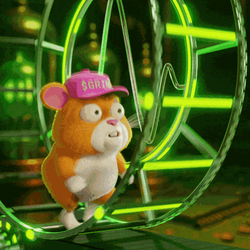 Grind Coin Grind Hamster GIF