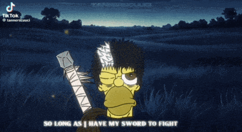 Guts Homer Berserk GIF