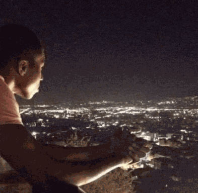 Guy Looking At City Balcony Meme