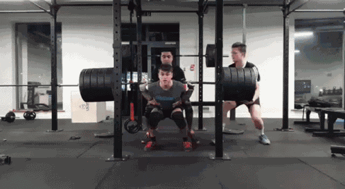 Gym Fail Squatting GIF