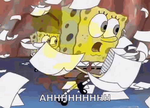 H2di Spongebob Running GIF