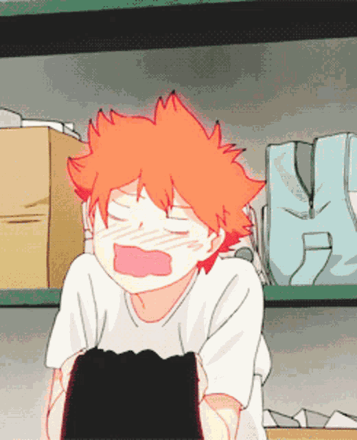 Haikyuu Blush GIF