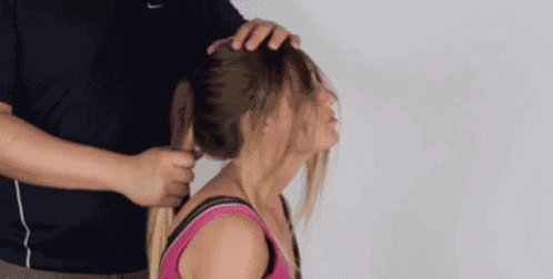 Hair Pulling Stretch GIF