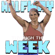 Halfway Through The Week Hump Day Sticker