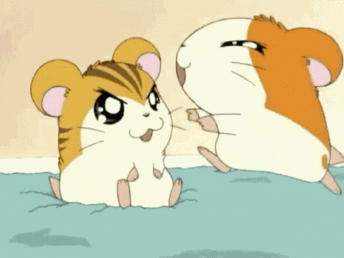 Hamtaro Anime Hug GIF