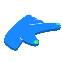 Hand Pointing Direction Sticker