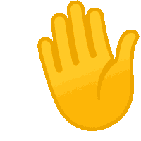 Hand Waving Hand Sticker