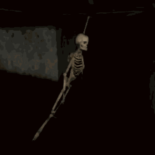 Hanging Skeleton Dangling GIF