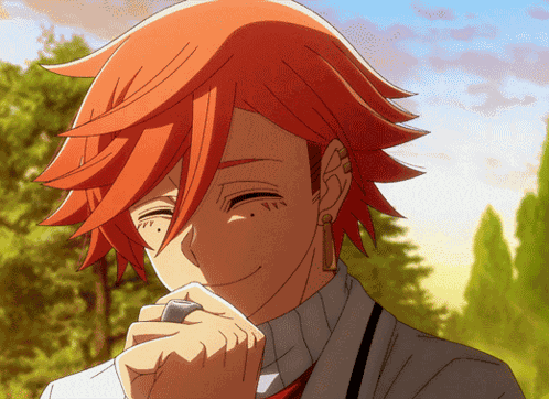 Happy Anime Boy Laughing GIF