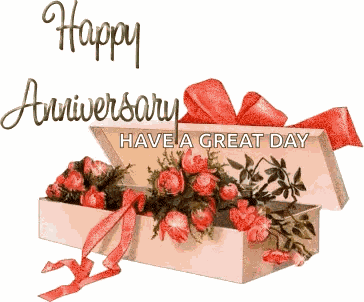 Happy Anniversary Anniversary Flowers GIF