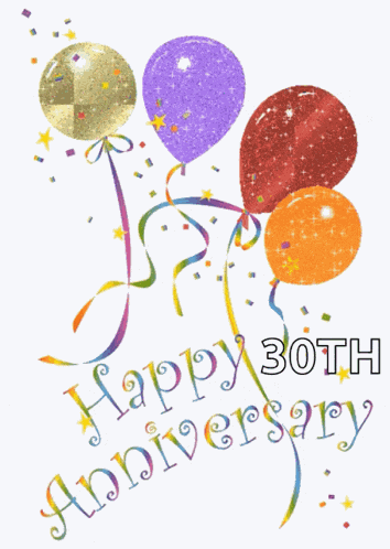 Happy Anniversary Balloons GIF