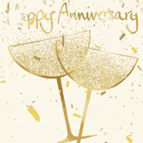 Happy Anniversary Confetti GIF