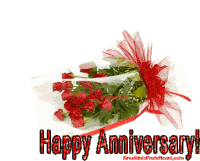 Happy Anniversary Flowers Sticker
