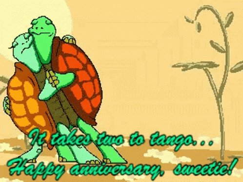 Happy Anniversary Turtles GIF