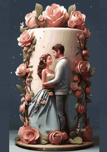Happy Anniversary Wishes For Couple Gif Anniversary Cake GIF