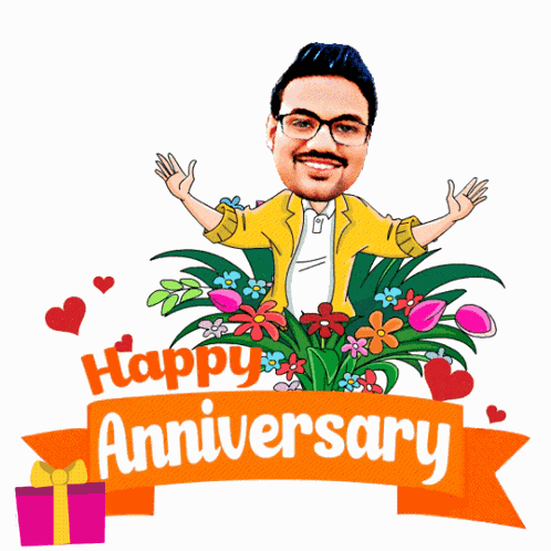 Happy Anniversary Wishes For Couple Weeding GIF