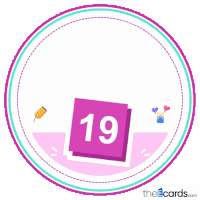 Happy Birthday 19 19th Birthday Sticker