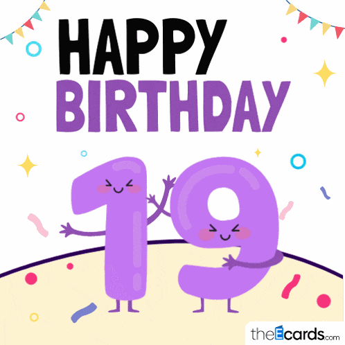 Happy Birthday 19 Happy 19th Birthday GIF