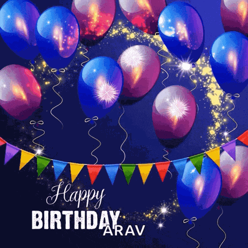 Happy Birthday Balloons GIF