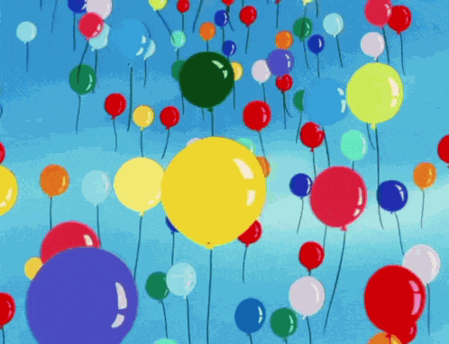 Happy Birthday Balloons Happy Birthday To You GIF