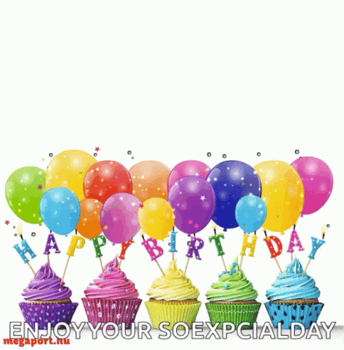 Happy Birthday Balloons GIF