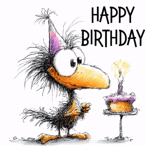 Happy Birthday Bird GIF