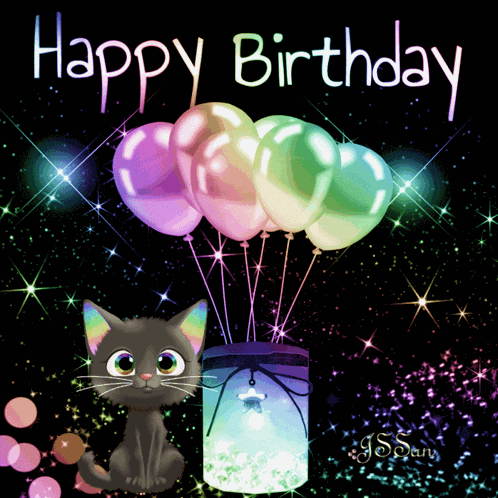 Happy Birthday Birthday Balloons GIF