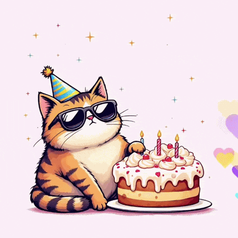 Happy Birthday Birthday Cat GIF