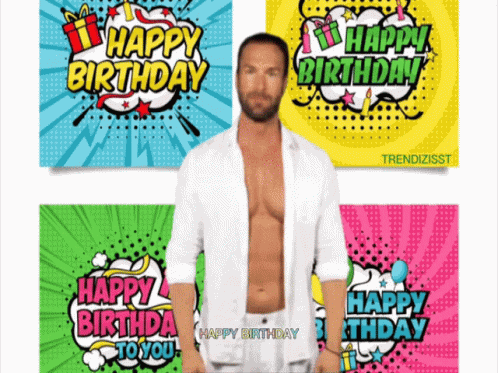 Happy Birthday Blowing Kiss GIF