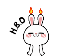 Happy Birthday Bunny Sticker
