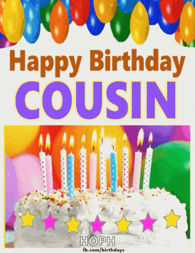 Happy Birthday Cousin Cake GIF