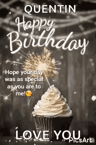 Happy Birthday Cupcake GIF