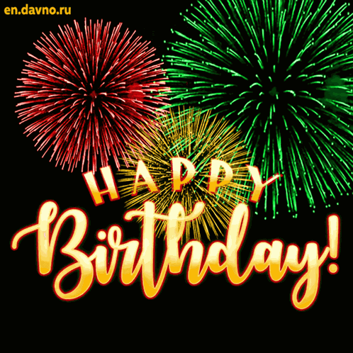 Happy Birthday Fireworks GIF