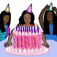 Happy Birthday Friends Sticker