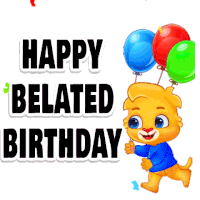 Happy Birthday Happy Belated Birthday Sticker