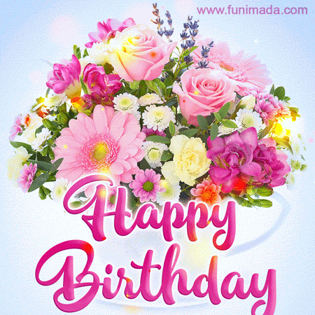 Happy Birthday Happy Birthday Flowers GIF