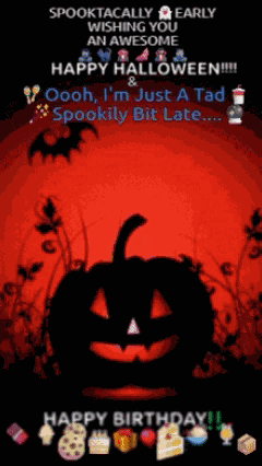 Happy Birthday Happy Halloween GIF