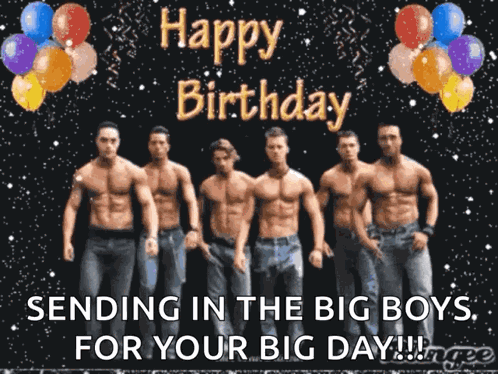 Happy Birthday Hunks GIF