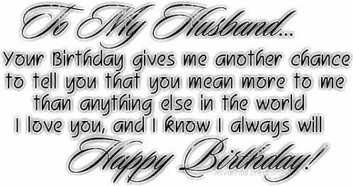 Happy Birthday Husband Sticker GIF