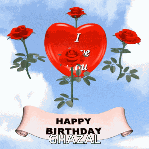 Happy Birthday I Love You Birthday Red Roses GIF