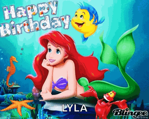 Happy Birthday Mermaid GIF