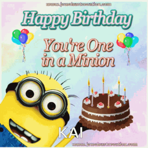 Happy Birthday Minions Kai GIF