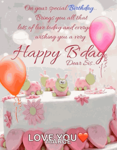 Happy Birthday My Dear Sister GIF