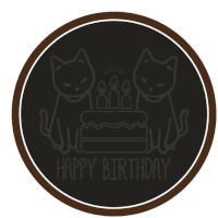 Happy Birthday Neon Lights Sticker