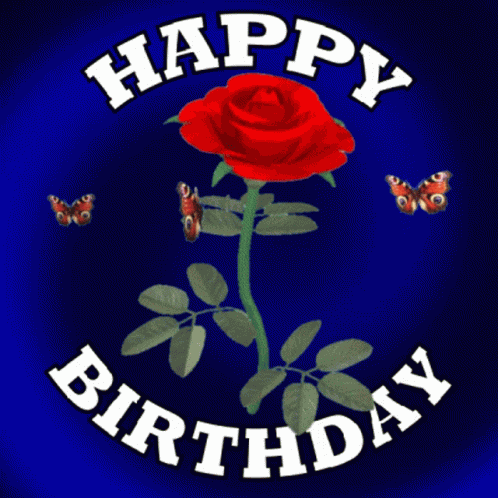 Happy Birthday Rose Happy Birthday Flower GIF